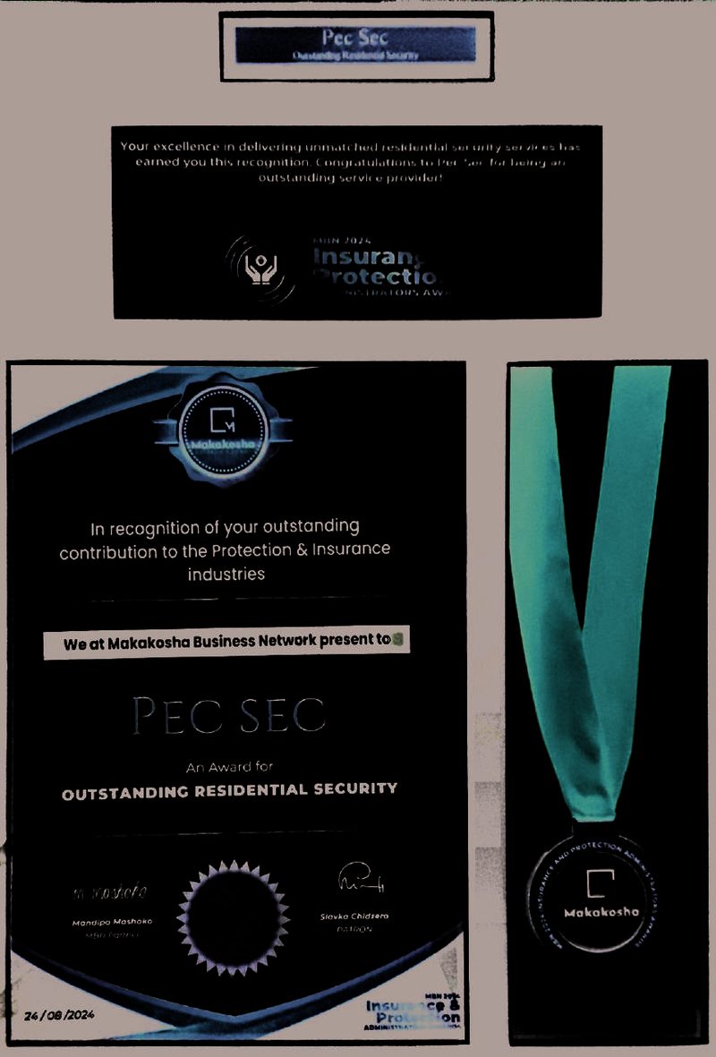 PEC SEC award for outstanding residential security